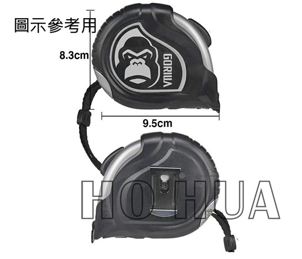 Gorilla 雙面8M銀灰(文公)捲尺