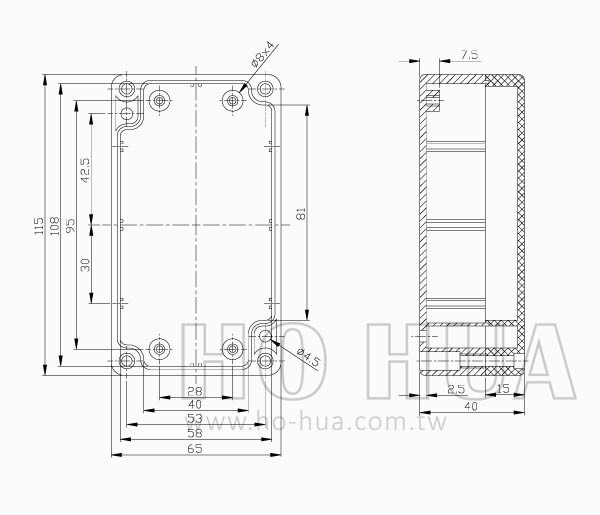 Gainta IP65 防水塑膠盒(115*65*40mm) G304 ABS材質