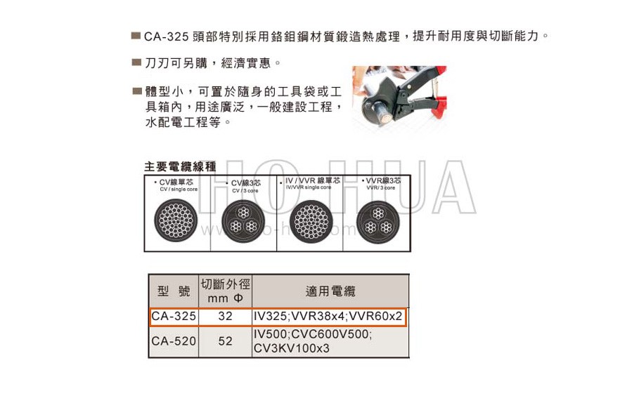 ALSTRONG 棘輪式電纜剪325MM2  ( ALS-CA-325 )