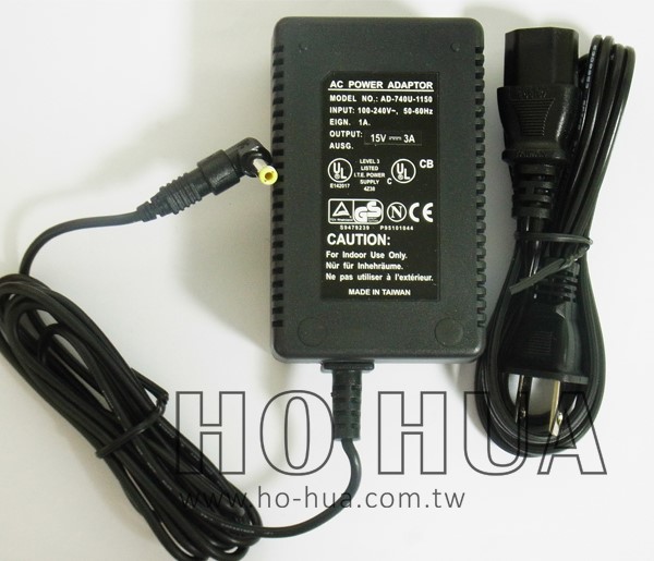 AC 110-240V/DC 15V 3A 筆記型電腦用 ( AC-15V3A )