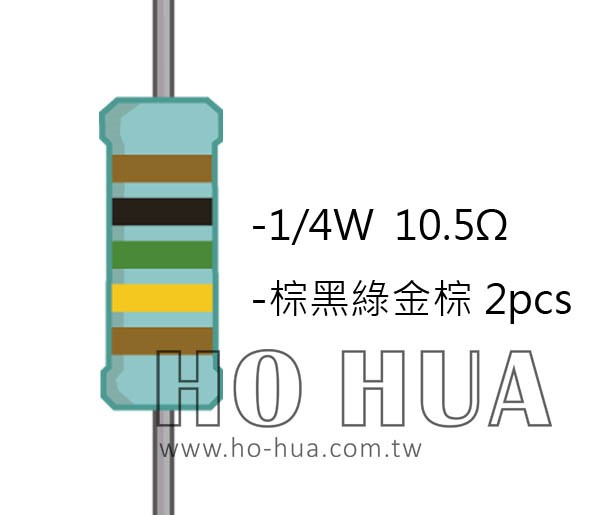 1/4W 10.5ΩMF ±1% 精密電阻 ( 1/4W精-10.5R ) 1pcs