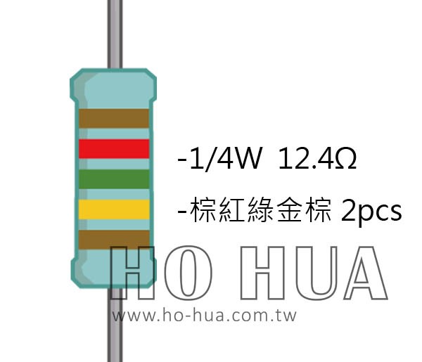1/4W 12.4ΩMF ±1% 精密電阻 ( 1/4W精-12.4 ) 1pcs