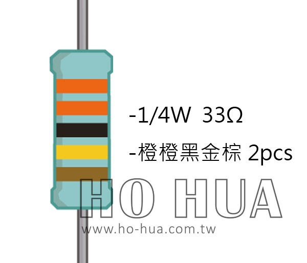 1/4W 33ΩMF ±1% 精密電阻 ( 1/4W精-33R ) 1pcs