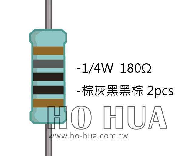 1/4W 180ΩMF ±1% 精密電阻 ( 1/4W精-180R ) 1pcs