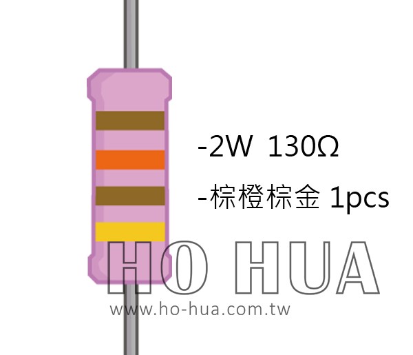 2WS 130Ω 金屬皮膜電阻  ( 2WS-130R ) 2pcs