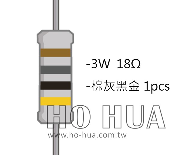 3WS 18Ω 金屬皮膜電阻 ( 3WS-18R/1pcs )