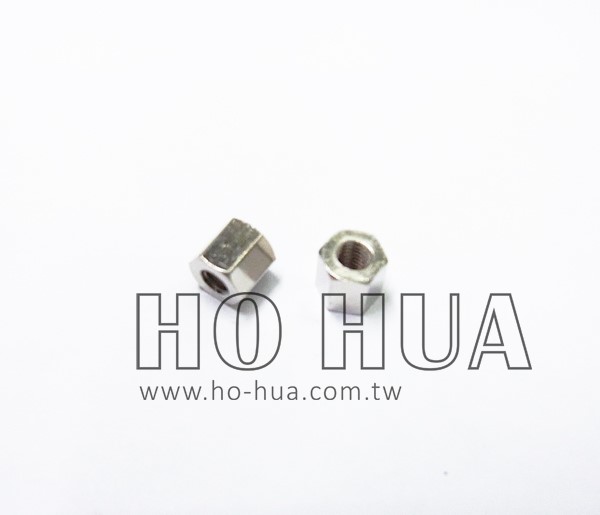 0.5cm 細牙雙母 銅柱 鍍鎳