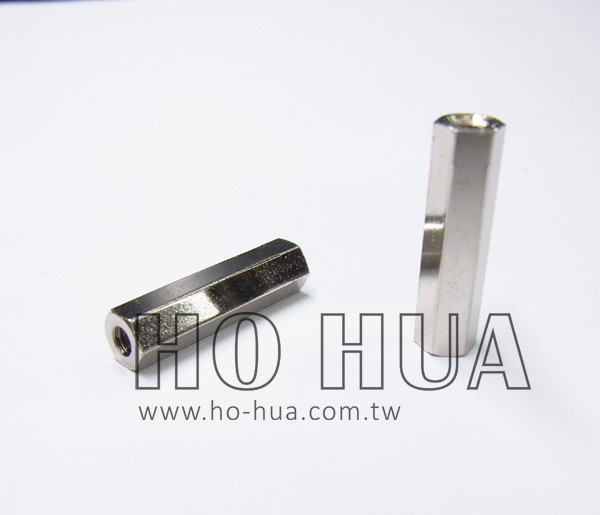 2.0cm 細牙雙母 銅柱 鍍鎳