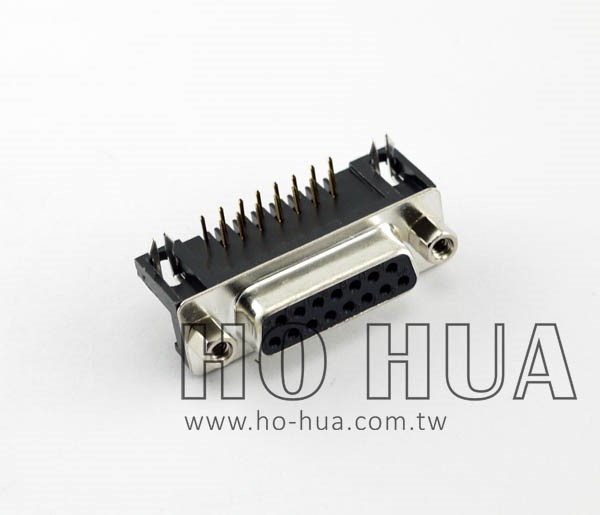 15P插板式母座90°