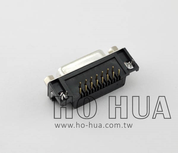 15P插板式母座90°