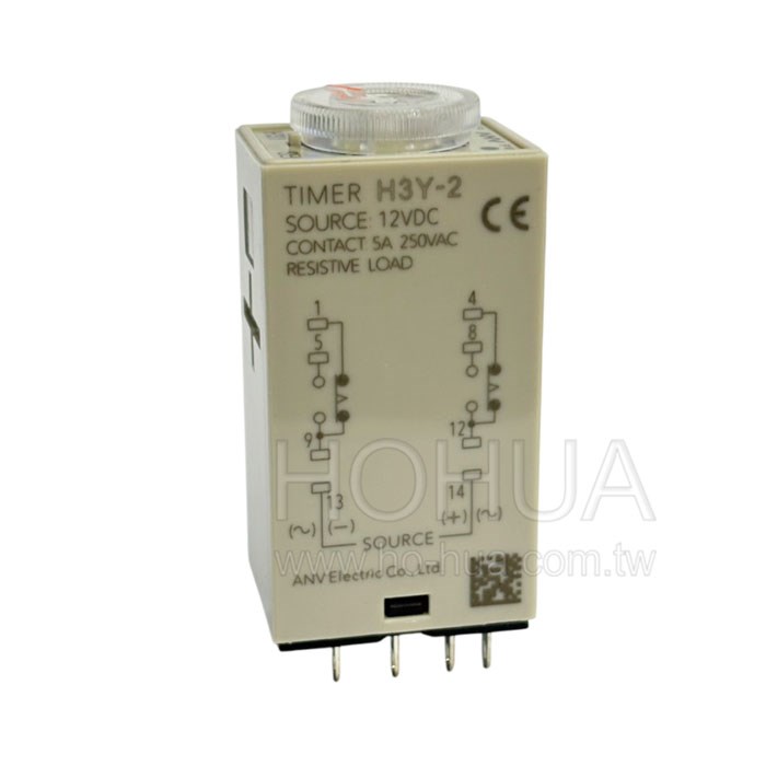 ANV士研 迷你限時繼電器 H3Y-2 12VDC 1S