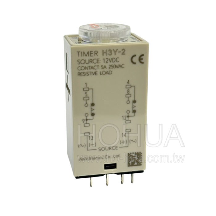ANV士研 迷你限時繼電器 H3Y-2 12VDC 30M