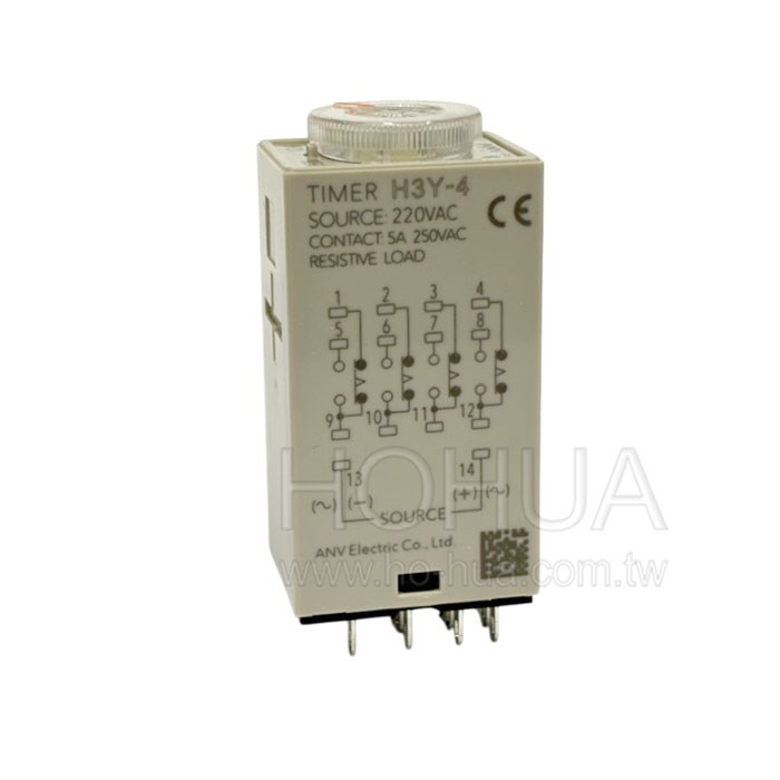 ANV士研 迷你限時繼電器 H3Y-4 220VAC 30S