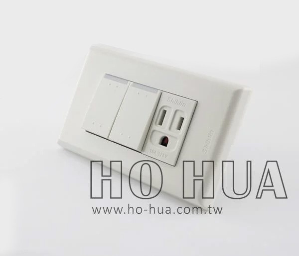雙開關單插接地聯蓋