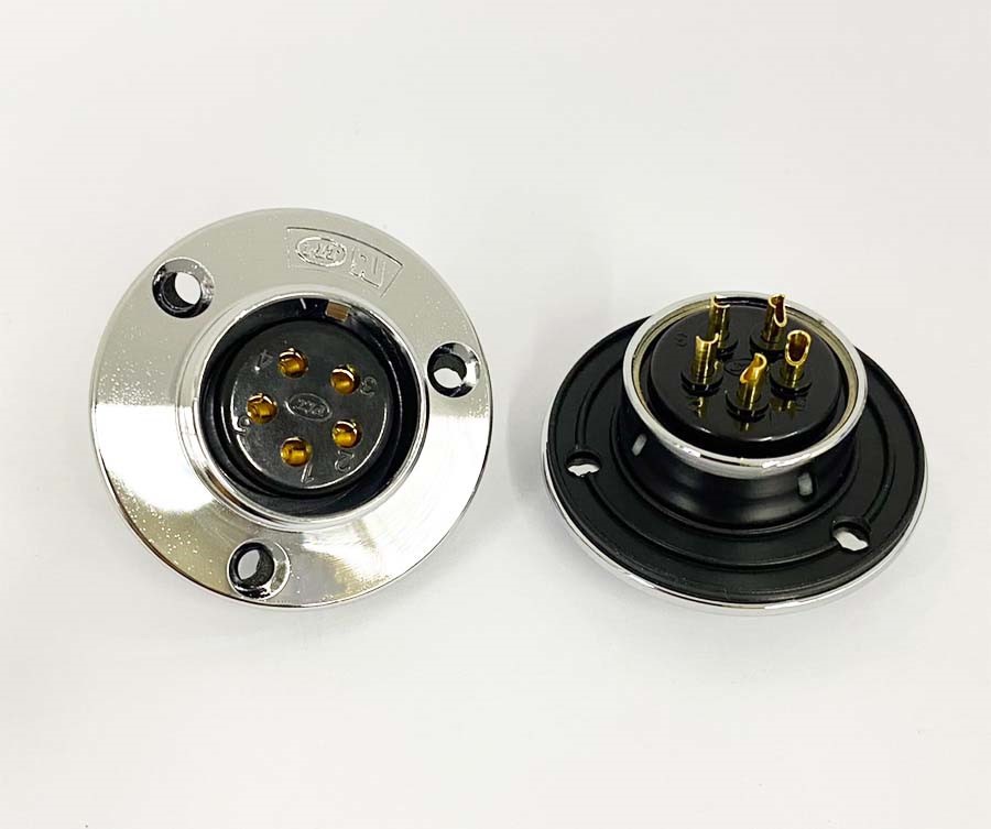 PLT 25Ø 5P短母座/金屬固定座 ( PLT-255RF )