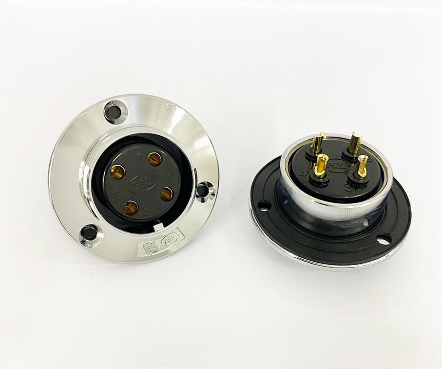 PLT 30Ø 4P短母座/金屬固定座 ( PLT-304RF )