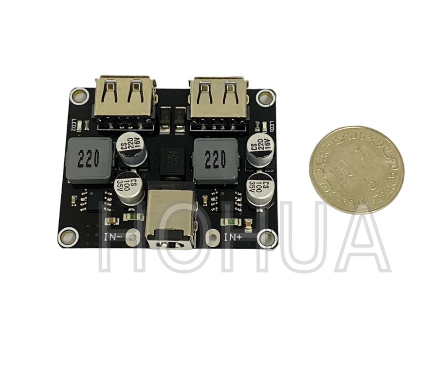 QC3.0雙USB降壓快充板模組
