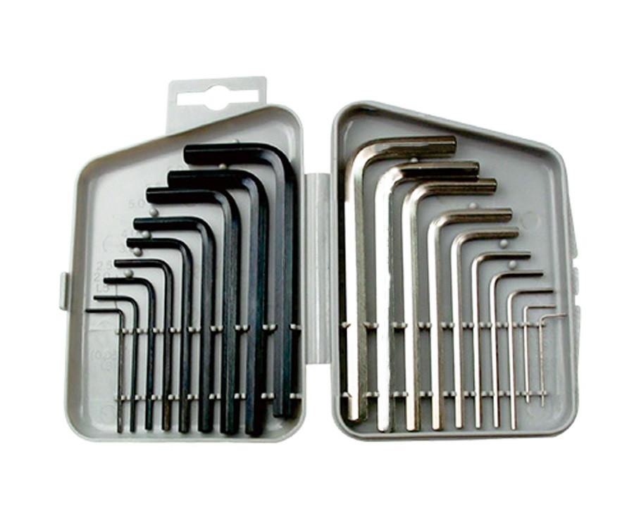 ALSTRONG 公.英制鉻釩鋼六角板手組19pcs ( ALS-HX-BX-19MR )