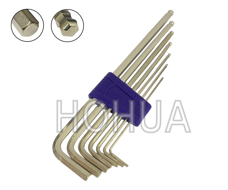 EIGHT 日製公制白金球型六角板手組7pcs ( 016H-A ( BHS-7 ) )