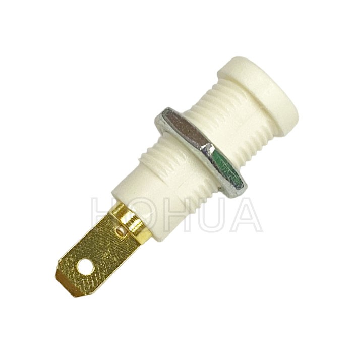 4mm 鍍金香蕉座 白色 KPG-4W