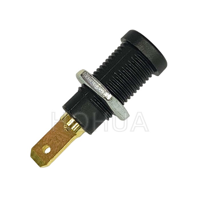 4mm 鍍金香蕉座 黑色 KPG-4BK