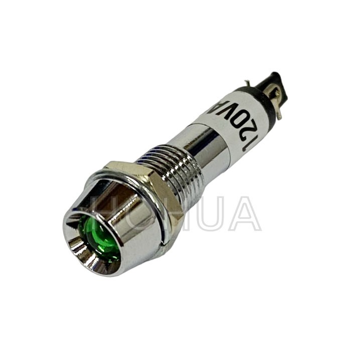 銅殼井型綠殼指示燈 110AC