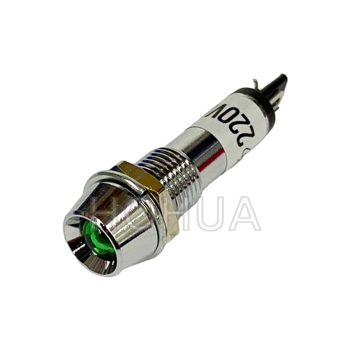 銅殼井型綠殼指示燈 220AC
