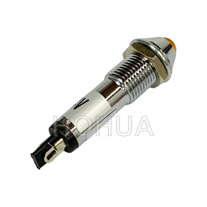 銅殼尖型黃殼指示燈 24VDC