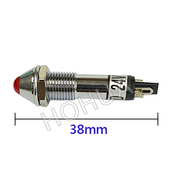 銅殼尖型紅殼指示燈 24VDC