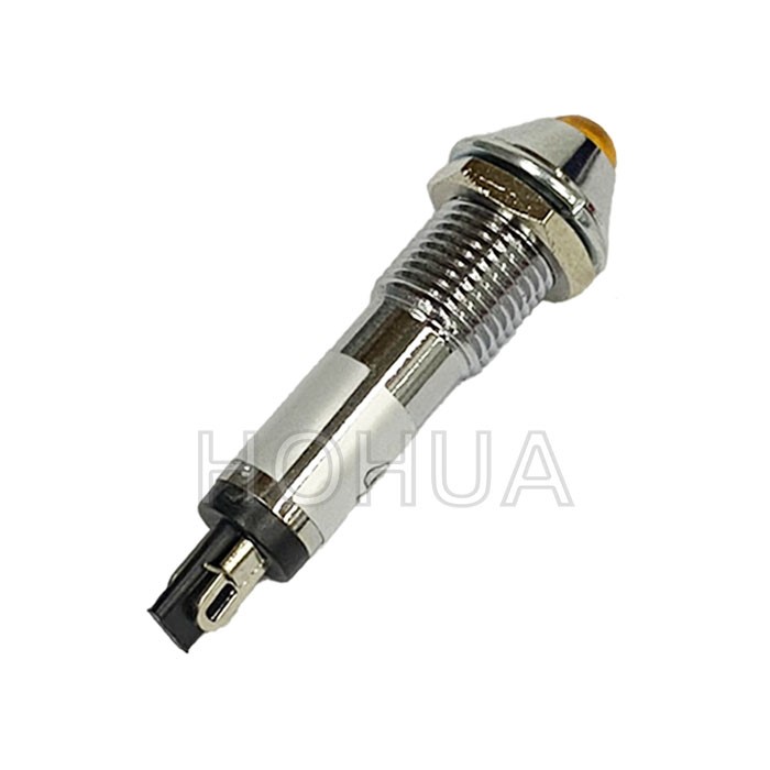 銅殼尖型黃殼指示燈 12VDC