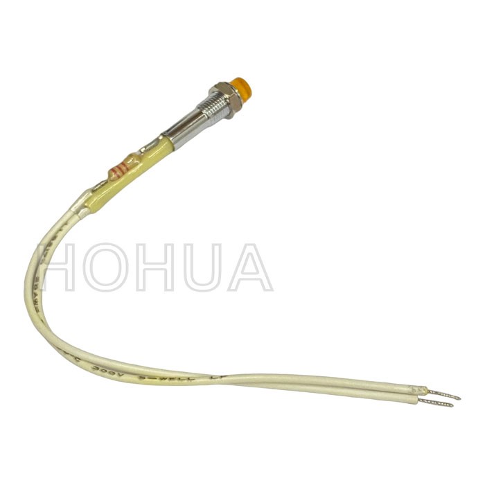 霓虹指示燈 24VDC 黃殼 4.5mm