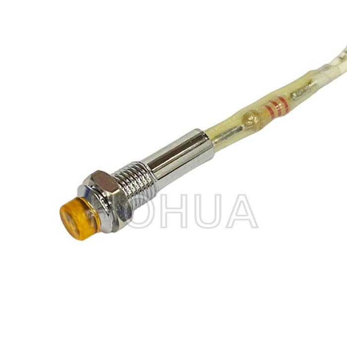霓虹指示燈 24VDC 黃殼 4.5mm