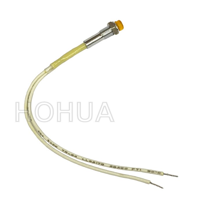 霓虹指示燈 12VDC 黃殼 4.5mm