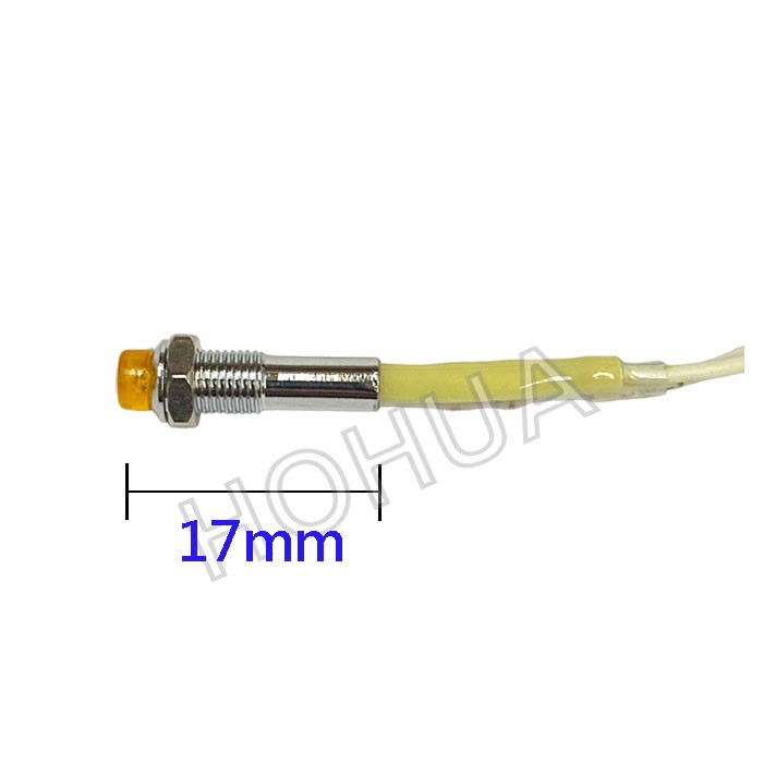霓虹指示燈 12VDC 黃殼 4.5mm