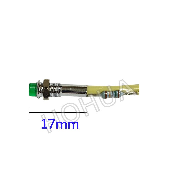 霓虹指示燈 220V 綠殼 4.5mm