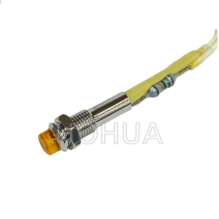 霓虹指示燈 220V 黃殼 4.5mm