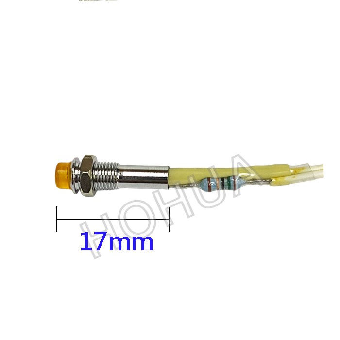 霓虹指示燈 220V 黃殼 4.5mm