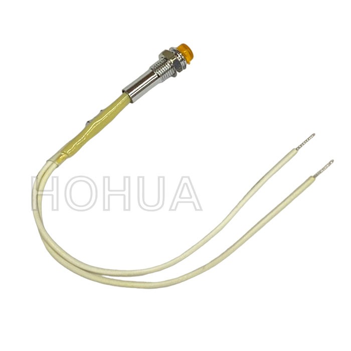 霓虹指示燈 220V 黃殼 4.5mm