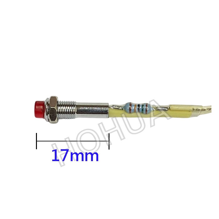 霓虹指示燈 220V 紅殼 4.5mm