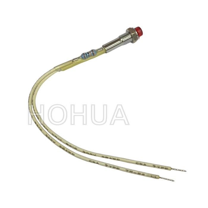 霓虹指示燈 220V 紅殼 4.5mm