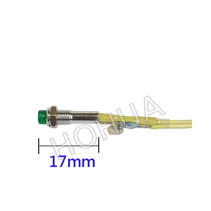 霓虹指示燈 110V 綠殼 4.5mm