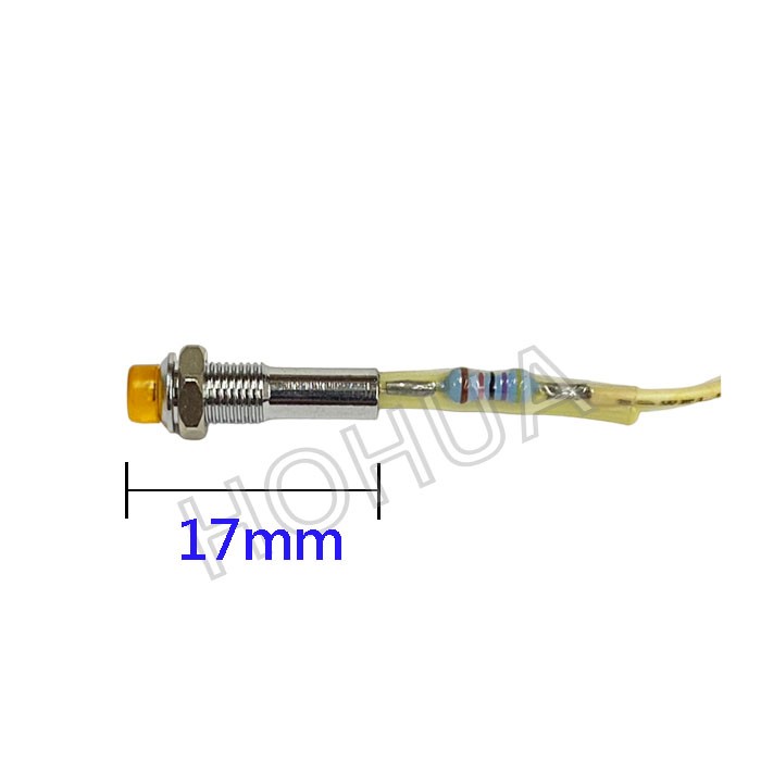 霓虹指示燈 110V 黃殼 4.5mm