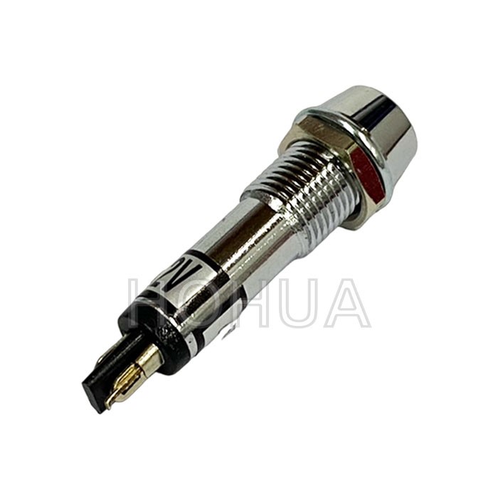 銅殼井型LED指示燈12V/白光 ( G3218C/LED-W )