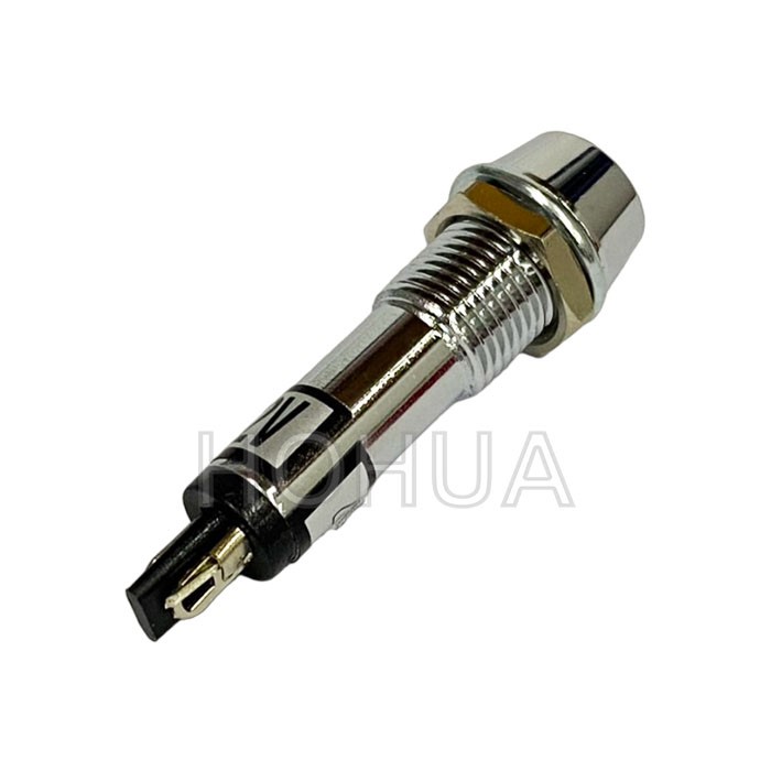 銅殼井型LED指示燈12V/藍光 ( G3218C/LED-BL )