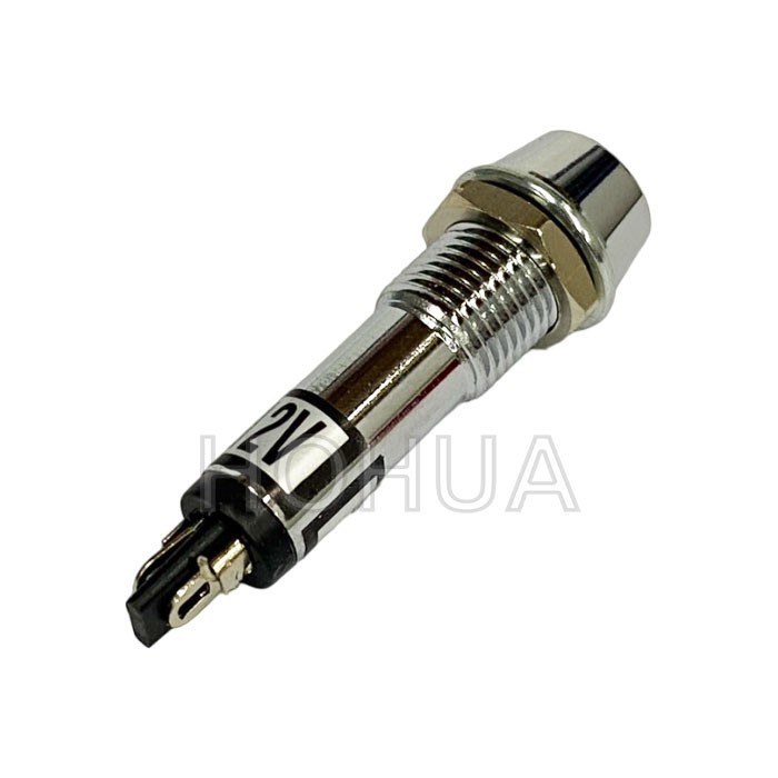 銅殼井型LED指示燈12V/紅光 ( G3218C/LED-R )