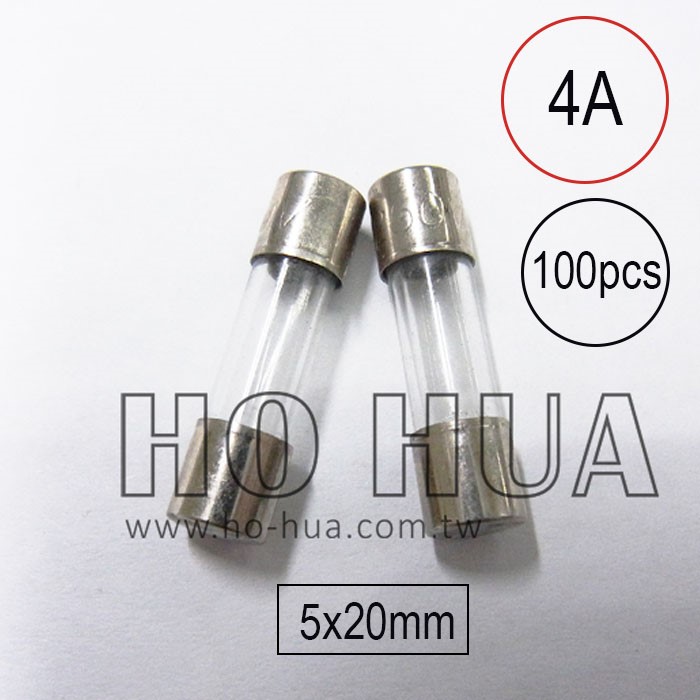 201-4A 保險絲 100pcs ( 4A250VAC 5x20mm )