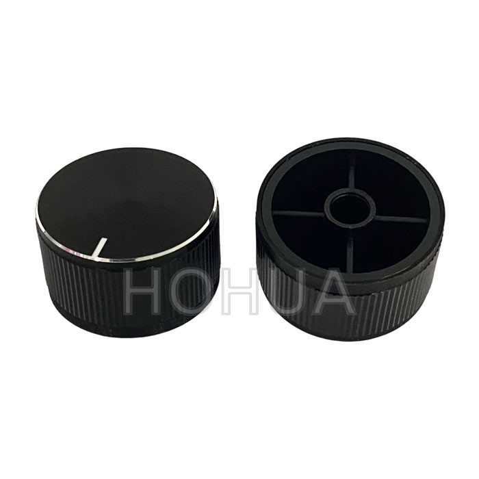 鋁殼旋鈕 黑色 30x17mm 插入式