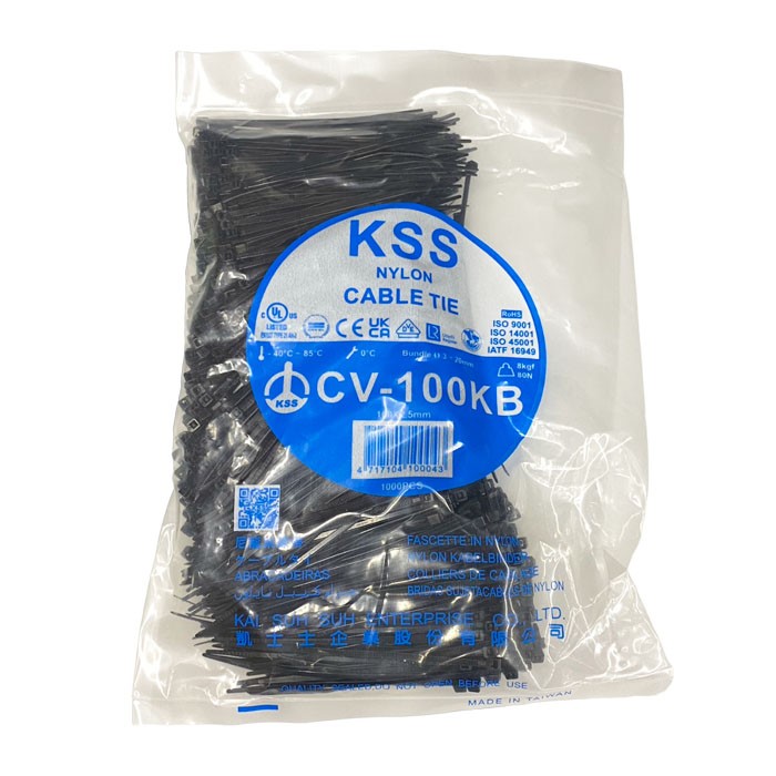黑色 束帶 BK 2.5*100mm 1Kpcs ( CV-100KB )