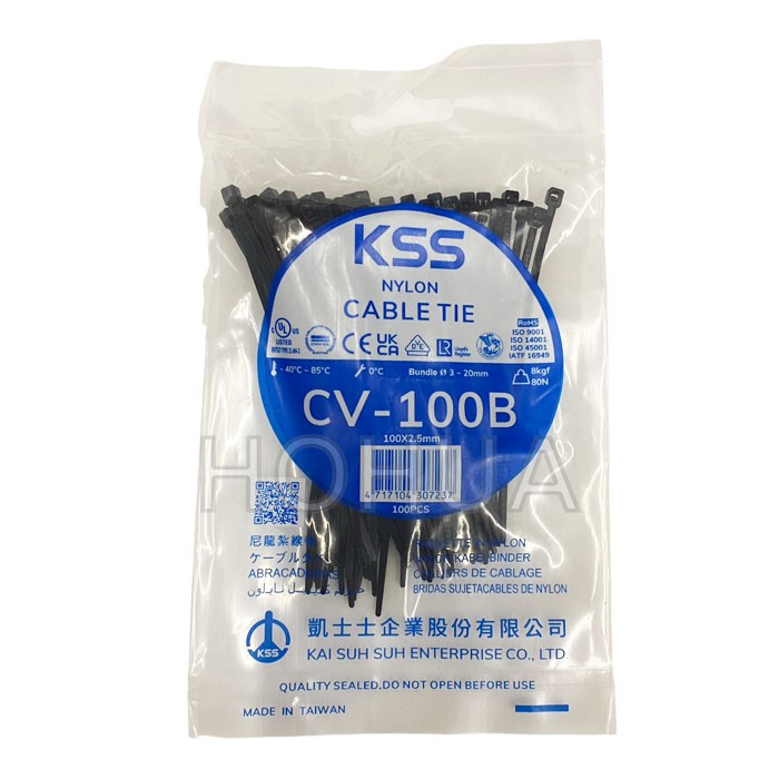 黑色 束帶 BK 2.5*100mm 100pcs ( CV-100B )