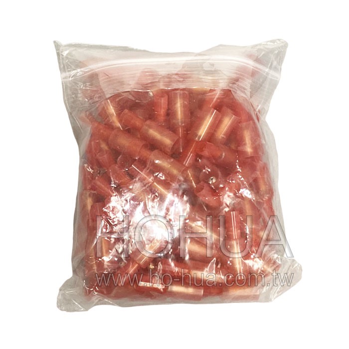 全絕緣子彈型公端子 透紅色 100pcs ( 1-156M ) ( BD1-4AF-T )